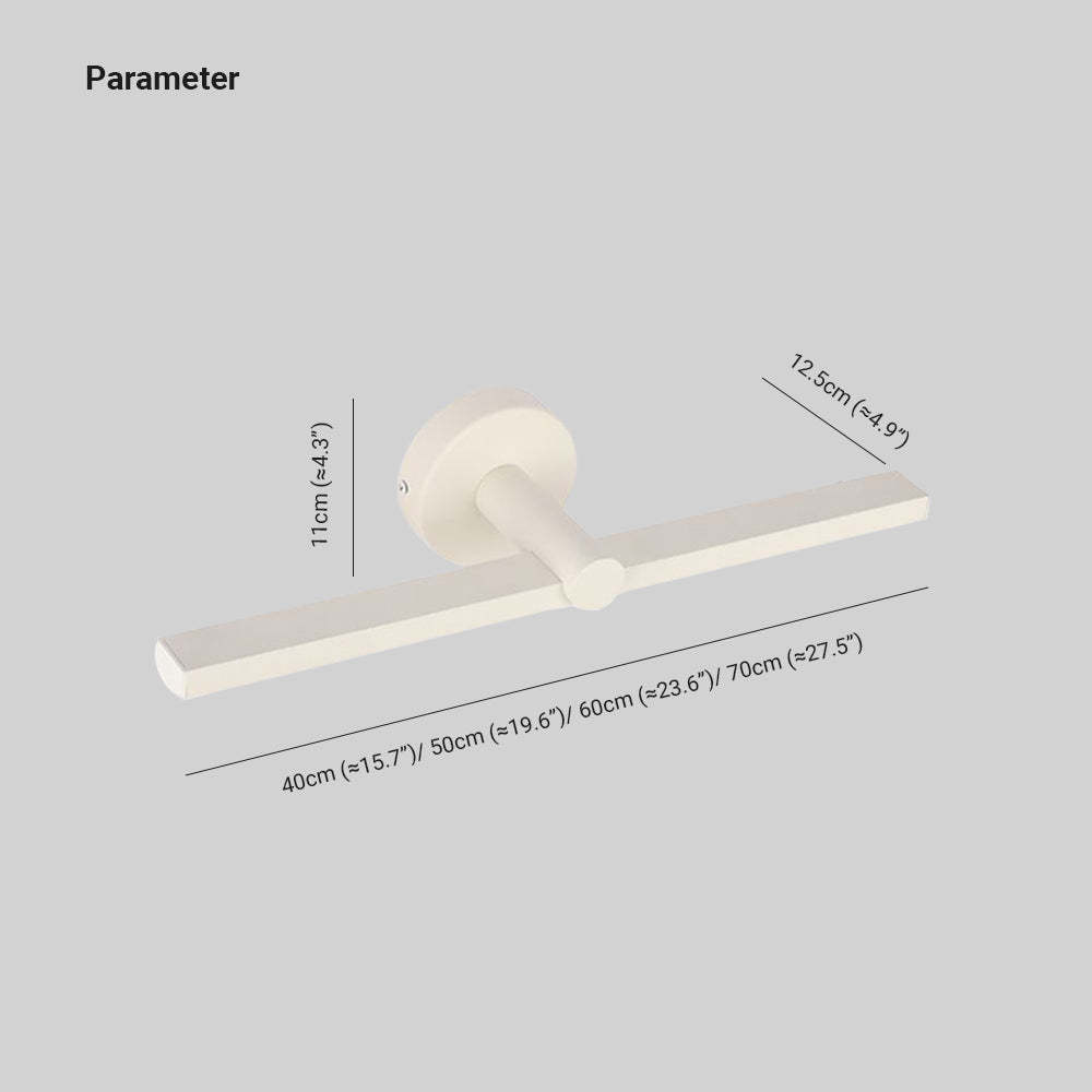 Leigh Minimalismo Rettangolo LED Applique Impermeabile Metallo Bianco Specchio Bagno