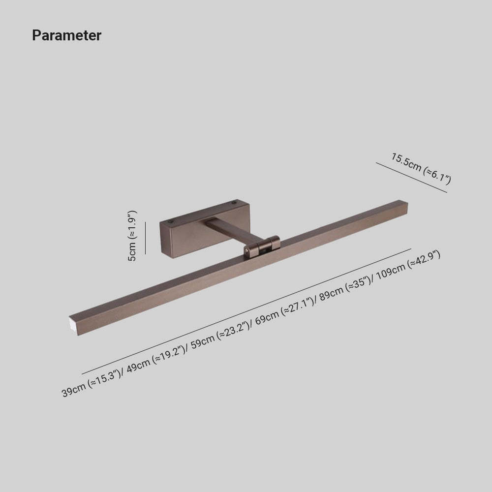 Leigh Minimalismo Applique LED Girevole Anteriore Vanity Metallo Bianco/Nero/Caffè Bagno