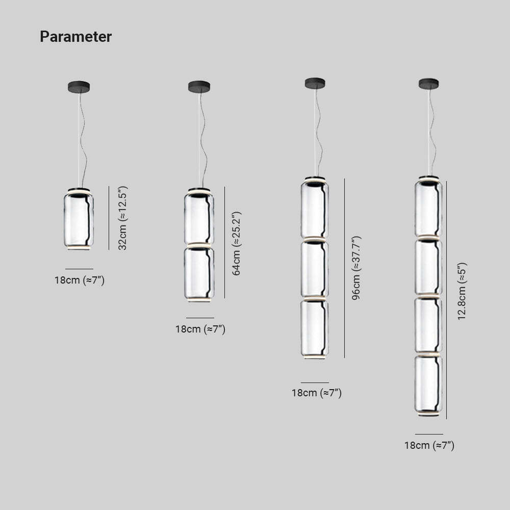 Hailie Minimalista LED Combinazione Lampade a Sospensione Metallo Vetro Nero Soggiorno/Camera da Letto