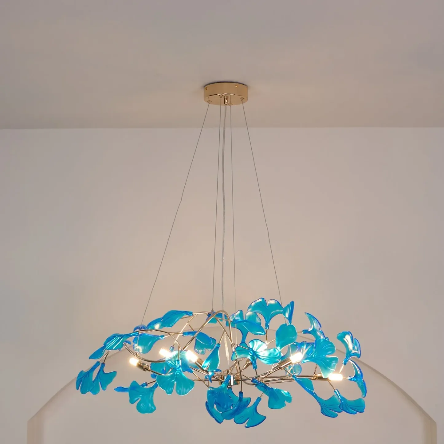 Olivia Vintage Foglia Acrilico Lampadario Soggiorno Sala da pranzo Camera da letto