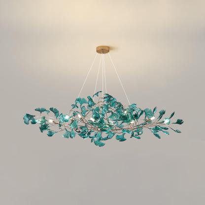 Olivia Vintage Leaf Acrylic Chandelier Living Dining Room Bedroom