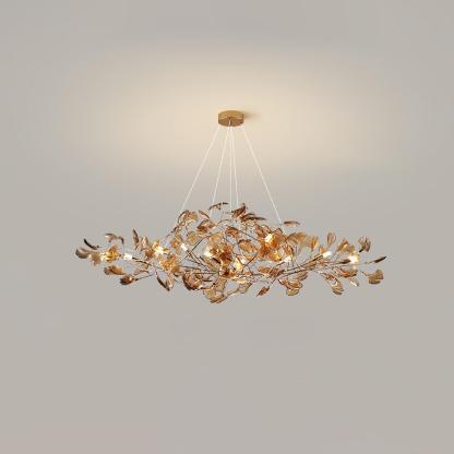 Olivia Vintage Leaf Acrylic Chandelier Living Dining Room Bedroom