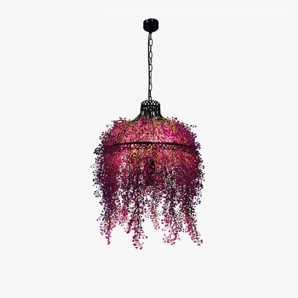 Vireo Industriale Metallo/Acrilico Lux Lampadario Verde/Viola Camera da letto/Soggiorno