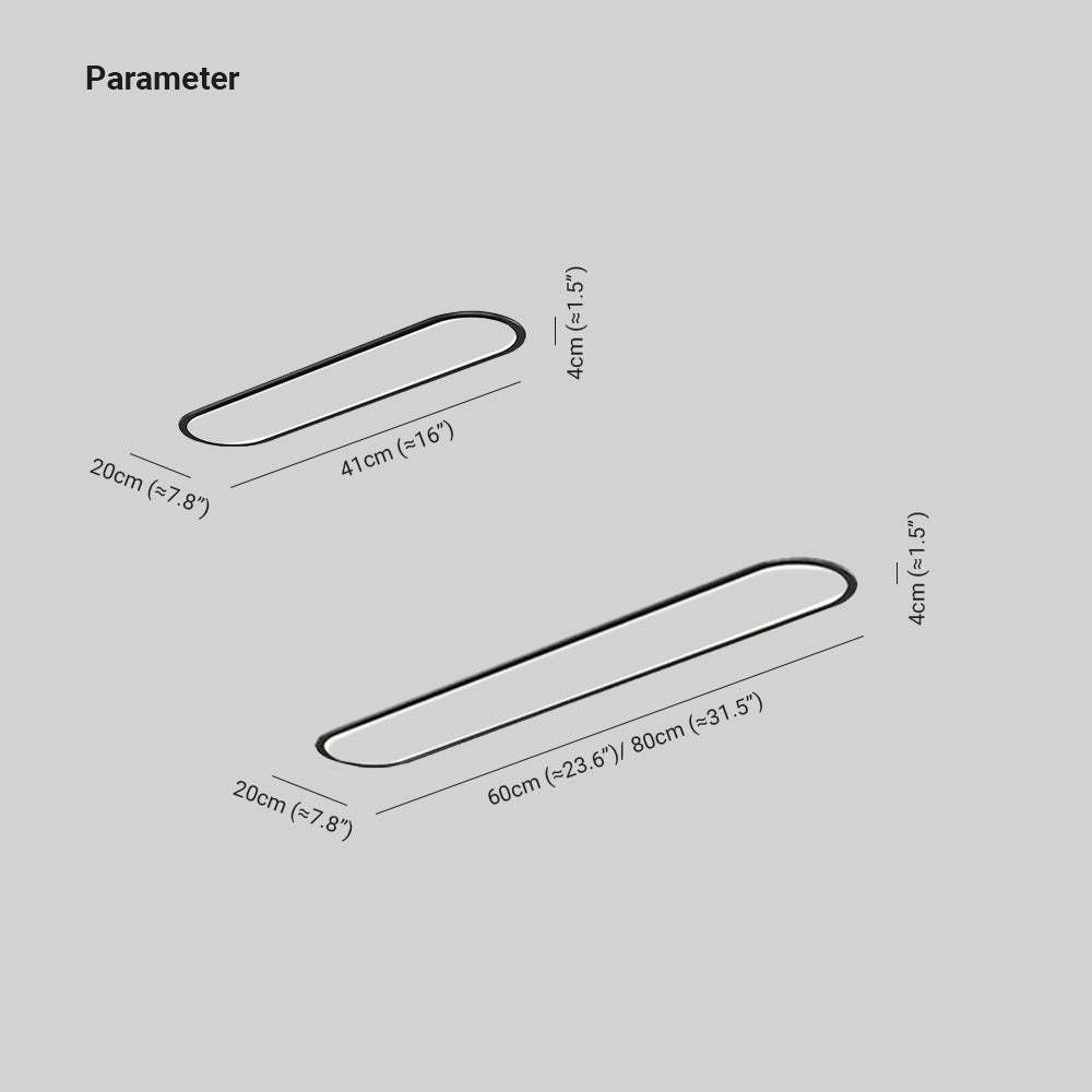 Edge Minimaliste Metallo/Acrilico Plafoniere Camera da Letto/Soggiorno