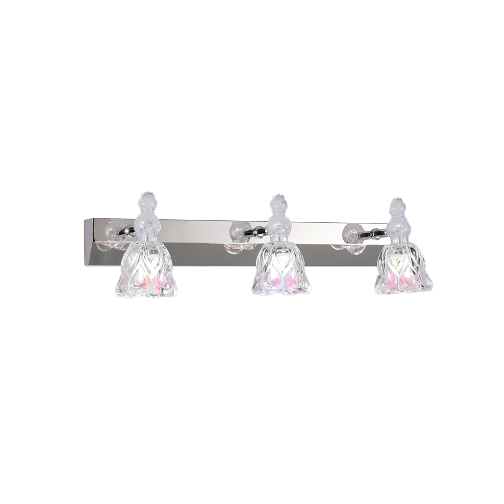 Félicie Design LED Applique Specchio Bellissimo Fiore Vanità Rosa Metallo/Vetro Bagno