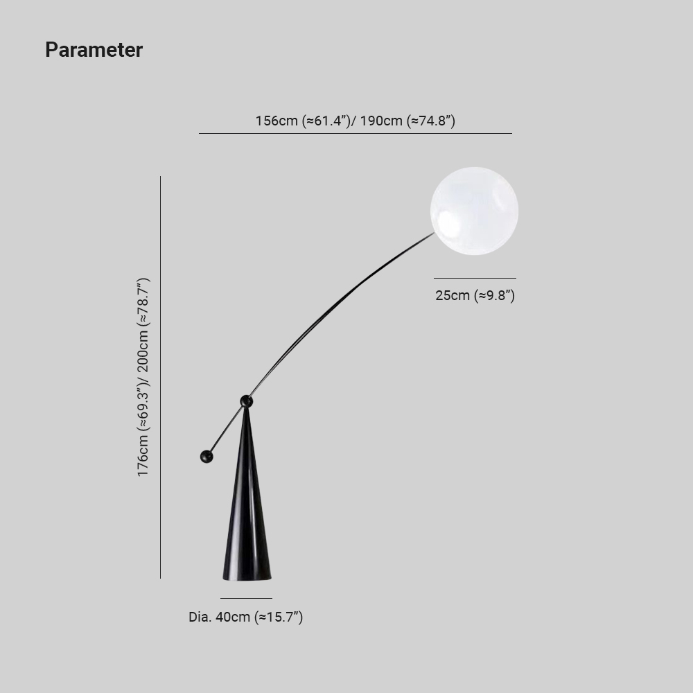 Valentina Moderne Design LED Lampade da Terra Bolla Arco Smerigliato Vetro Soggiorno