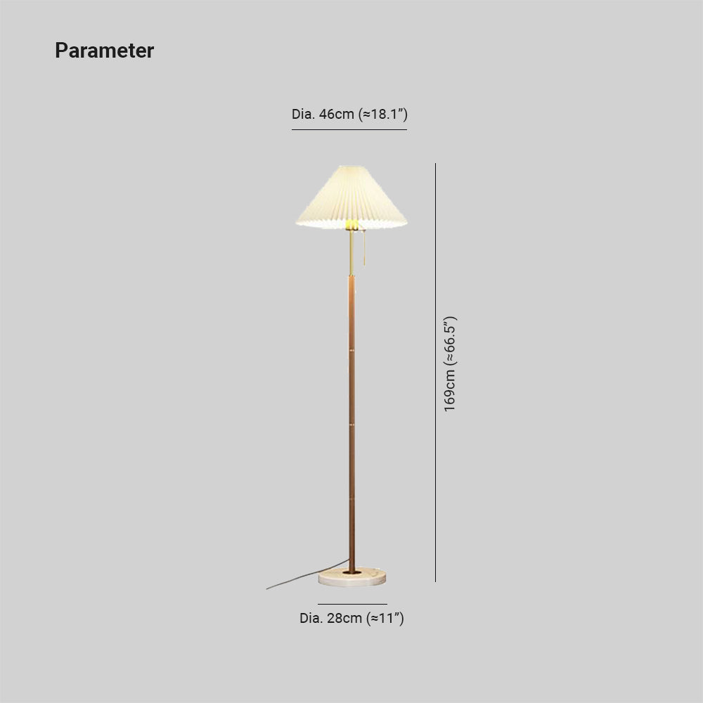 Ozawa Moderno Minimalista Plissettato Lampade da Terra Metallo Marmo