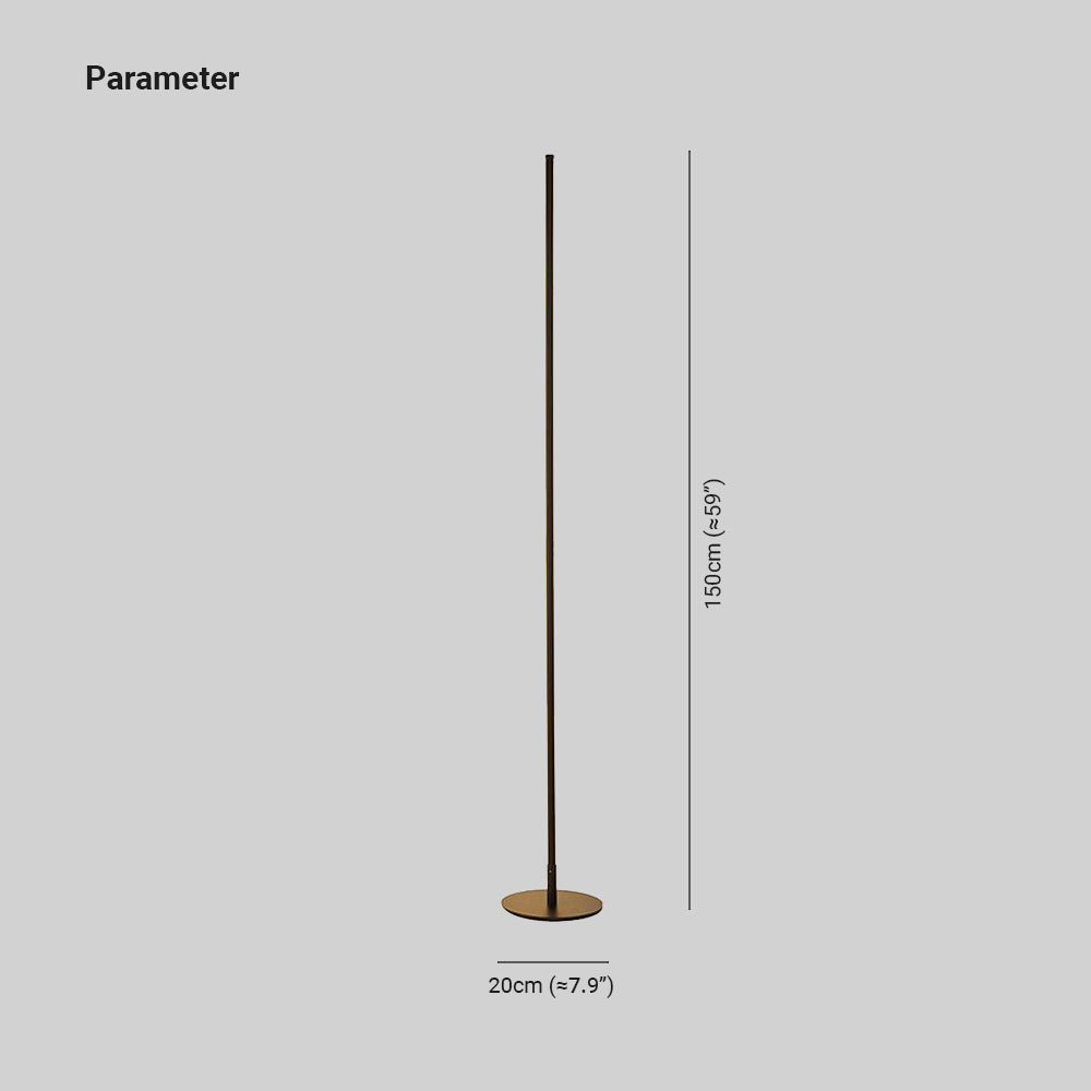 Edge Modern Minimalist Linear Floor Lamp, Metal/Silica Gel, Living Room