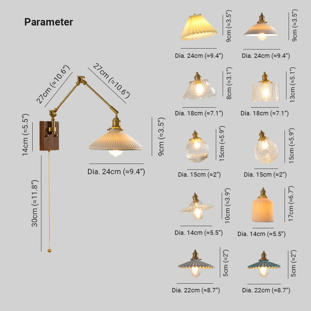 Ozawa Moderne LED Applique Metallo Pieghevole Regolabile Luminose Studio