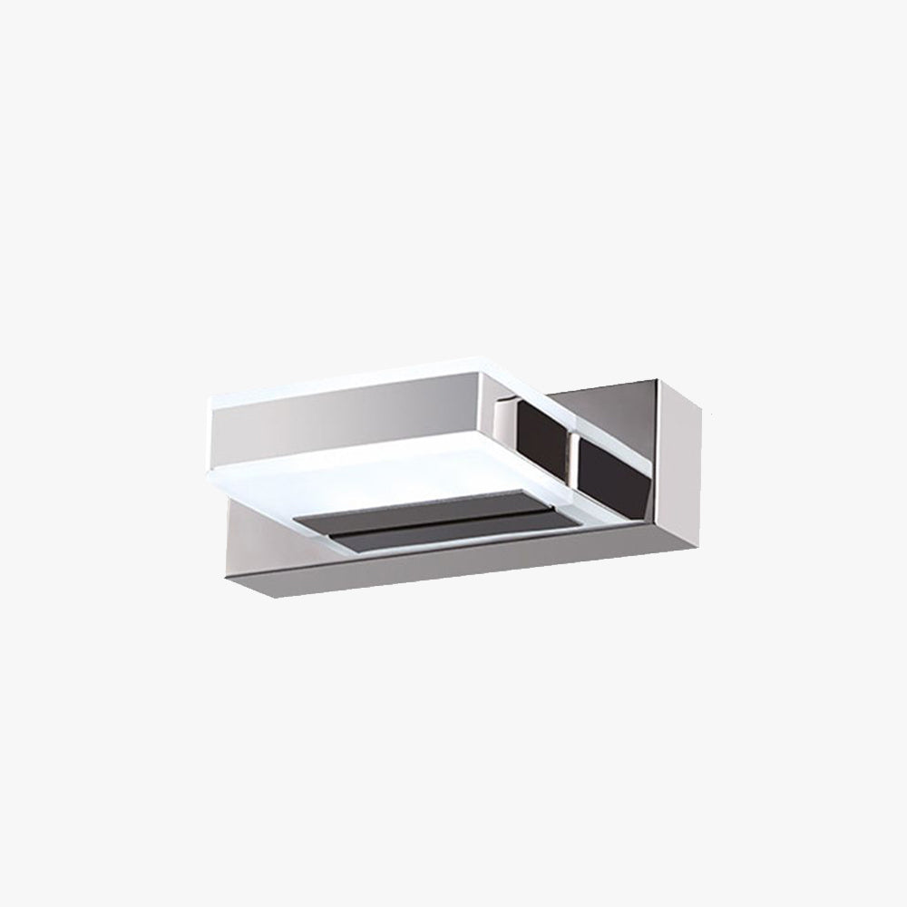 Leigh Moderno Quadrato Acrilico Specchio Anteriore Vanità Applique Cromo