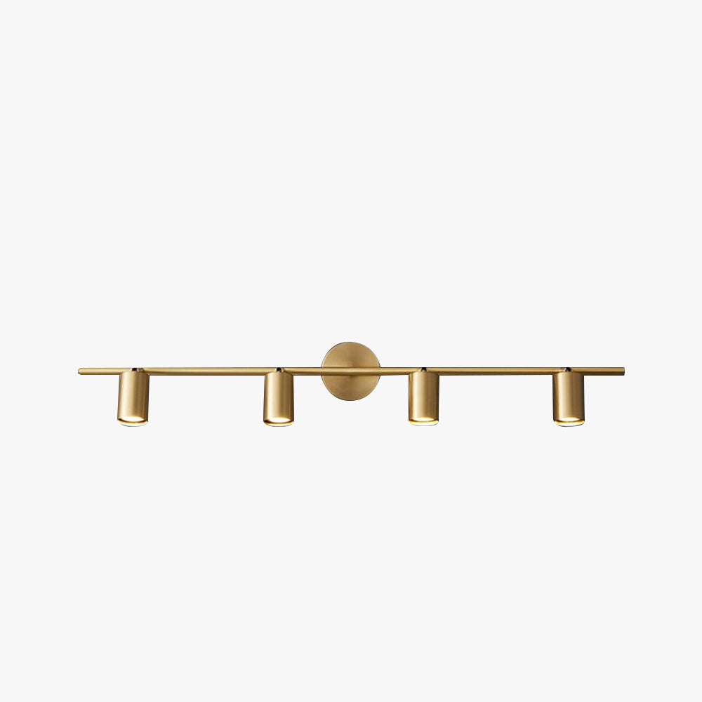 Freja Minimalismo Classico LED Applique Metallo Nero/Oro Specchio Bagno