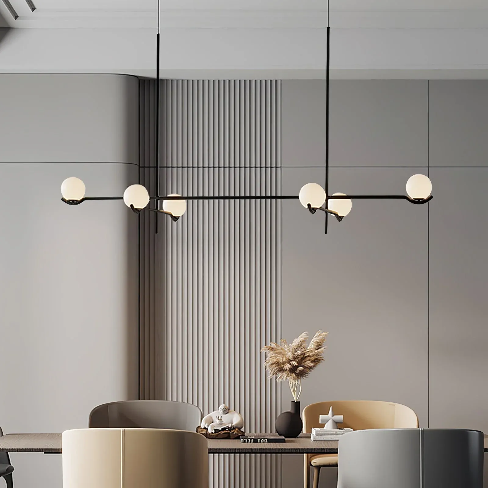 Alessio Minimalism Metal Glass Pendant Light Dining Room Bedroom