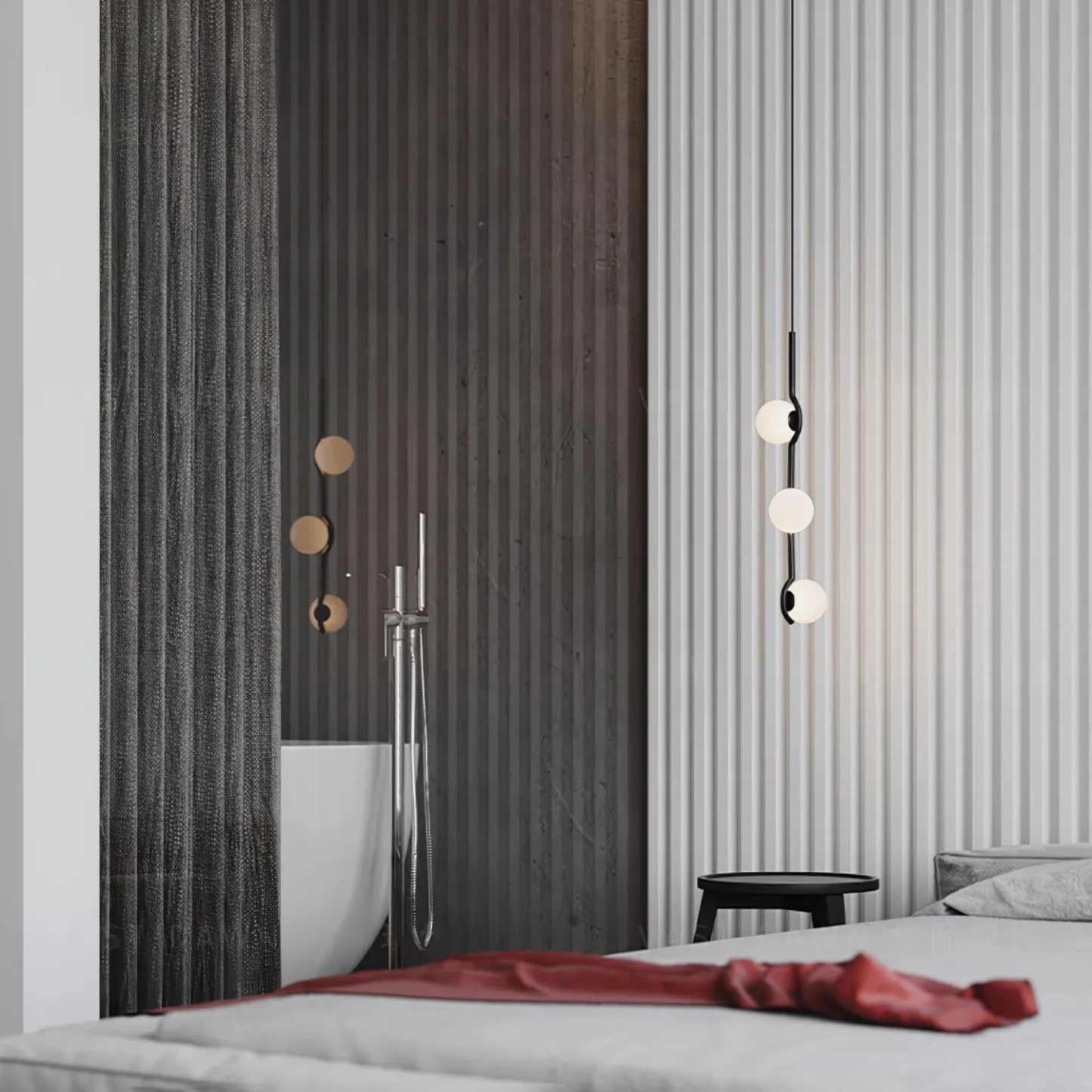 Alessio Minimalism Metal Glass Pendant Light Dining Room Bedroom