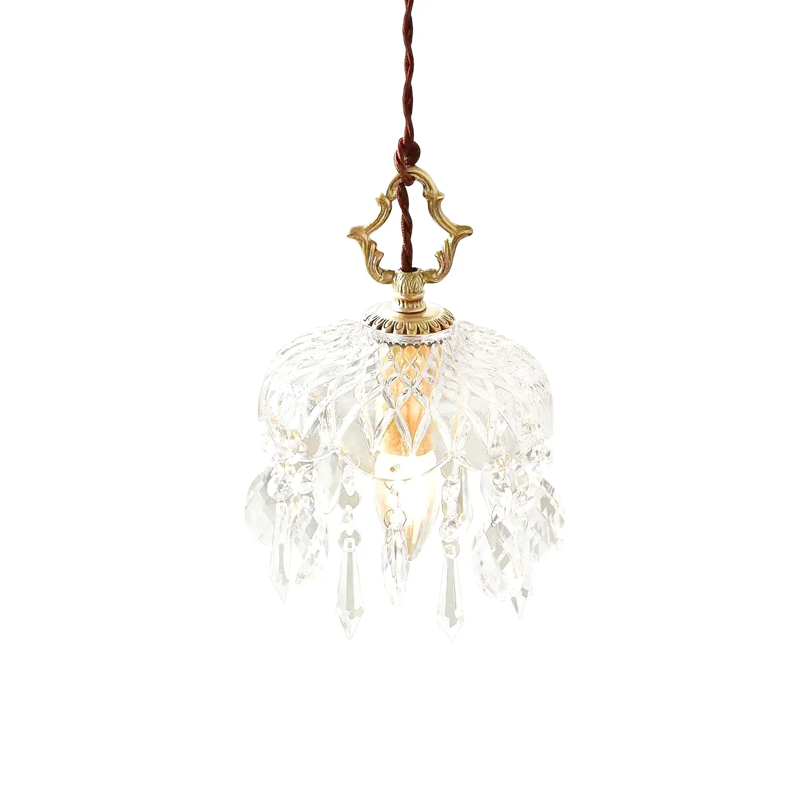 Marilyn Vintage Metal Crystal Glass Pendant Light Bedroom Living Room