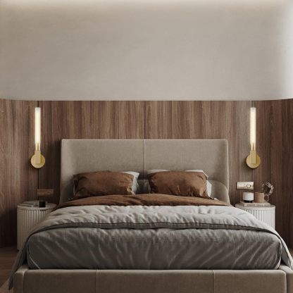 Quinn Nordico Metallo Vetro Applique Ristorante Camera da Letto
