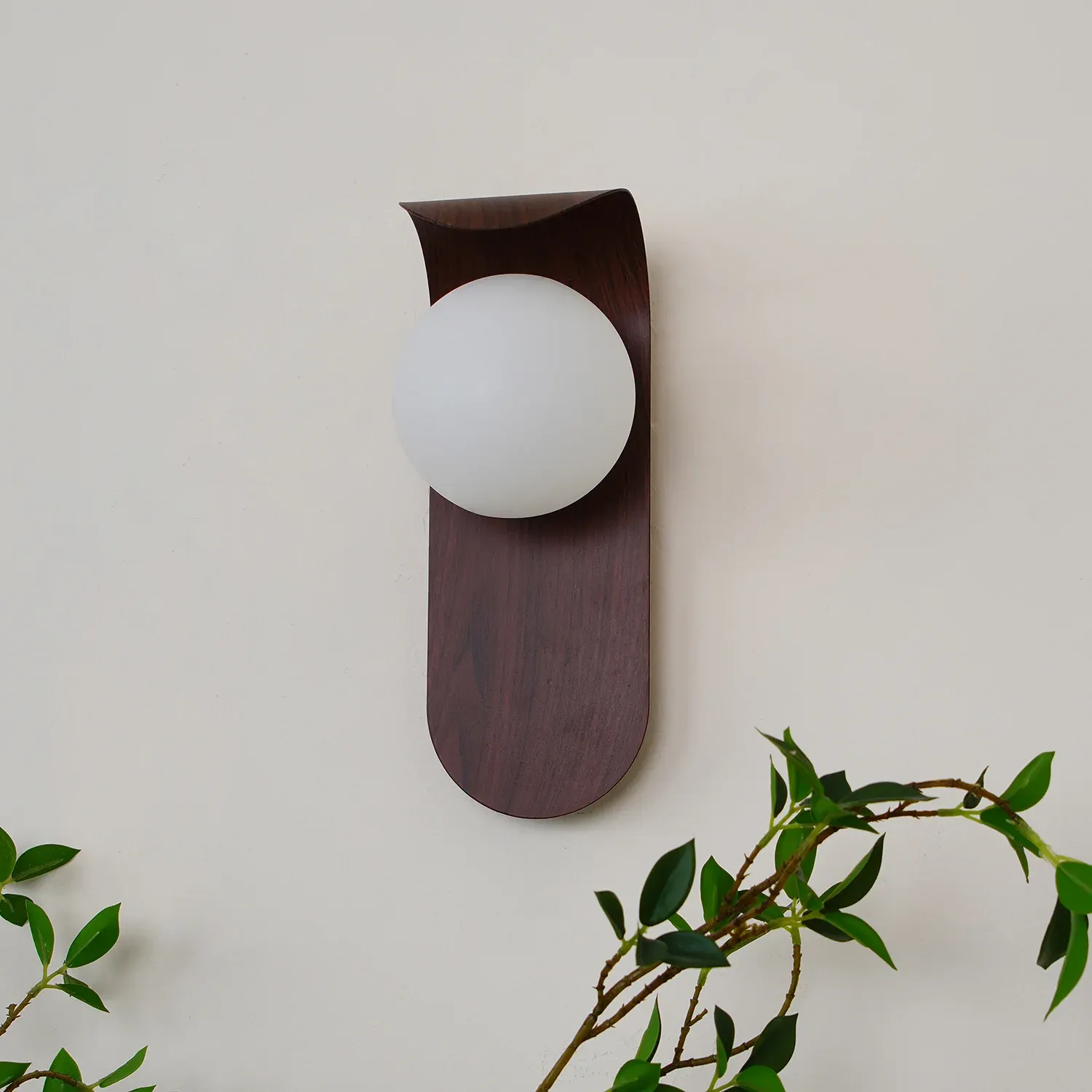Muto Modern Walnut Ceiling Lamp Bedroom Dining Room