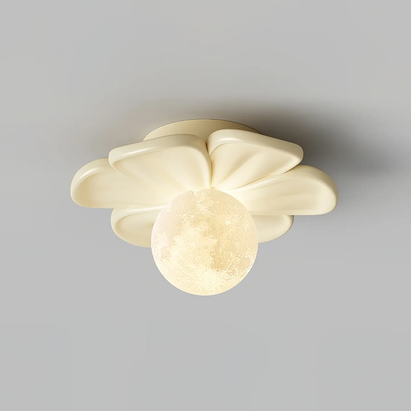 Carins Resin Pink Beige Flower Ceiling Lamp Dining Room Bedroom