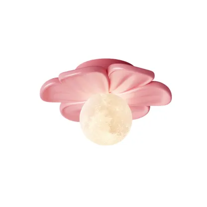 Carins Resina Rosa Beige Fiore Lámpara de techo Sala da pranzo Camera da letto