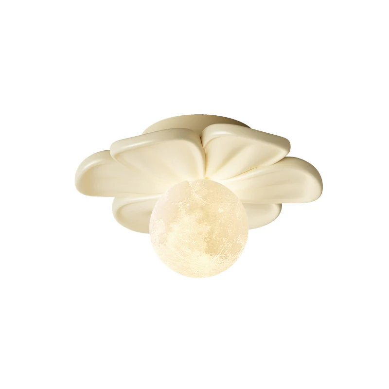 Carins Resina Rosa Beige Fiore Lámpara de techo Sala da pranzo Camera da letto