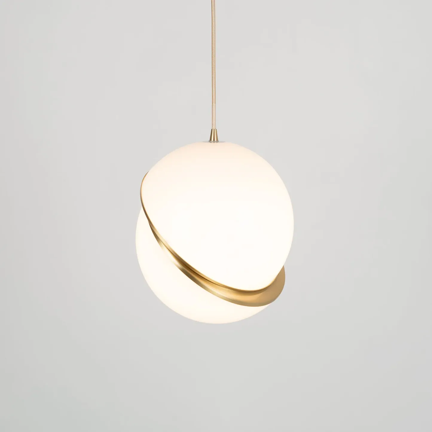 Hailie Metal Acrylic Brass White Pendant Light Bedroom Living Room