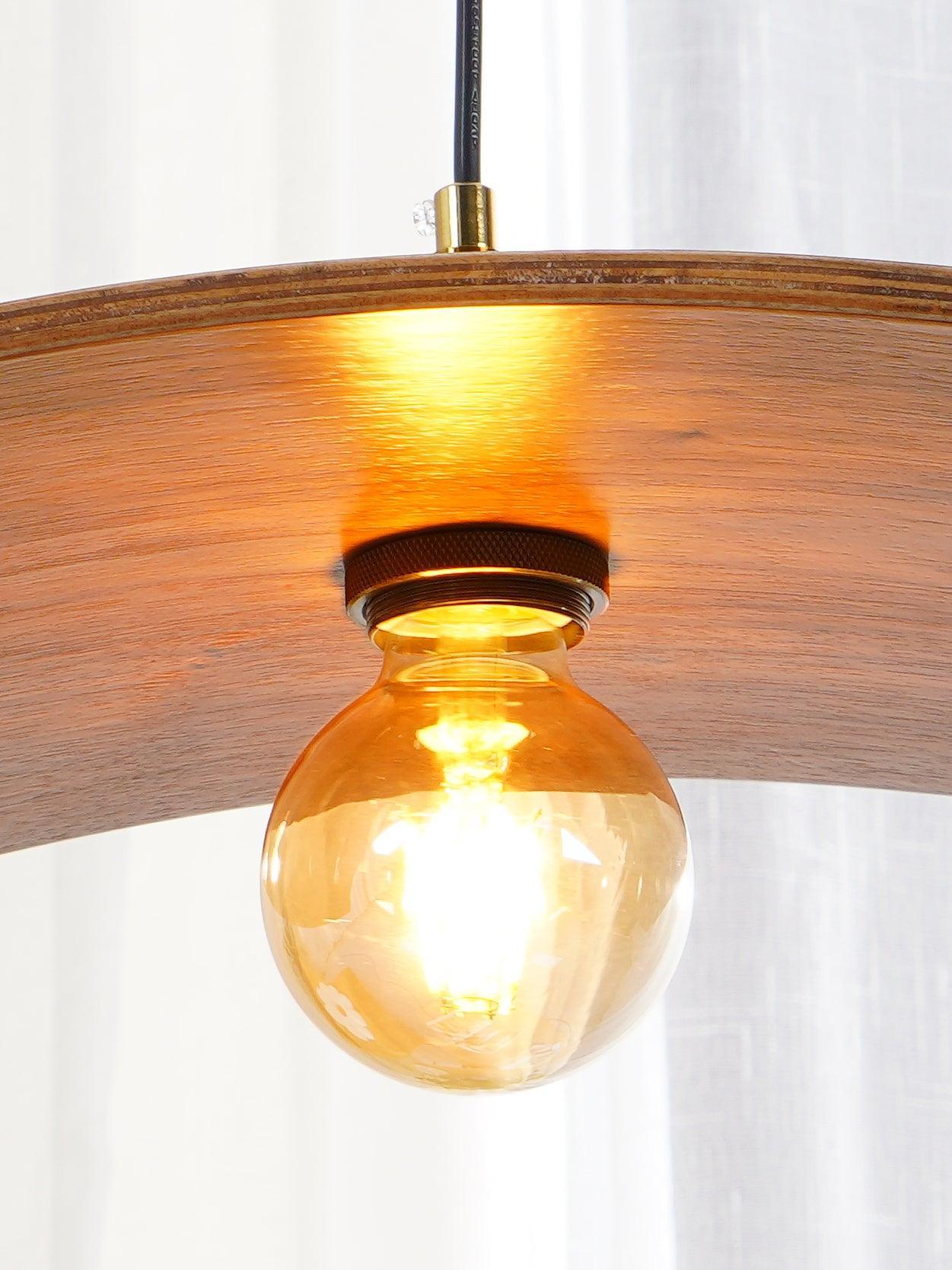 Ozawa Metallo Legno Curve Lampade a Sospensione