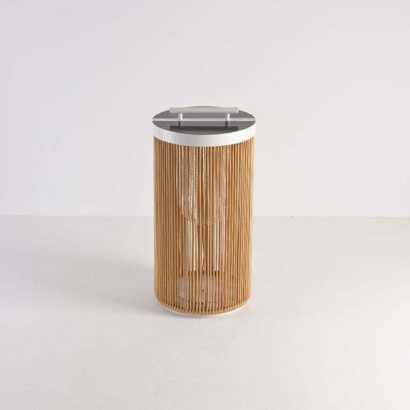 Ritta Lampade da Esterno Metallo Rattan Retro Cavo/Solare/USB Giardino