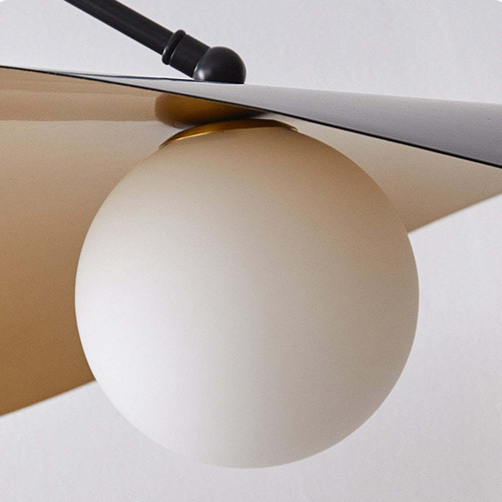 Carins Minimalista LED Lampada a Sospensione Metallo Nero/Oro Lotus Foglia Soggiorno/Camera da Letto