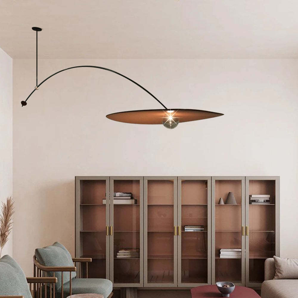 Carins Minimalista LED Lampada a Sospensione Metallo Nero/Oro Lotus Foglia Soggiorno/Camera da Letto