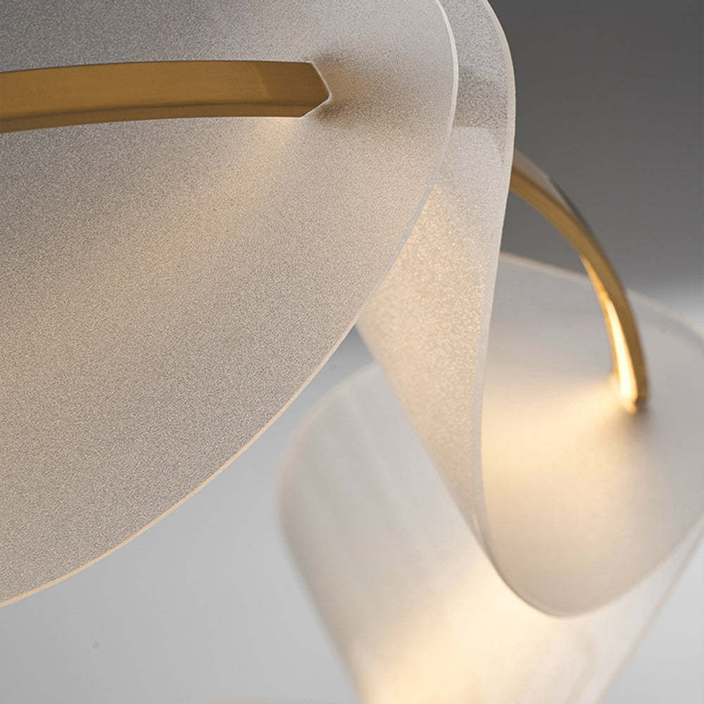 Bella Lampada a Sospensione Metallo Bianco Anello Moderna