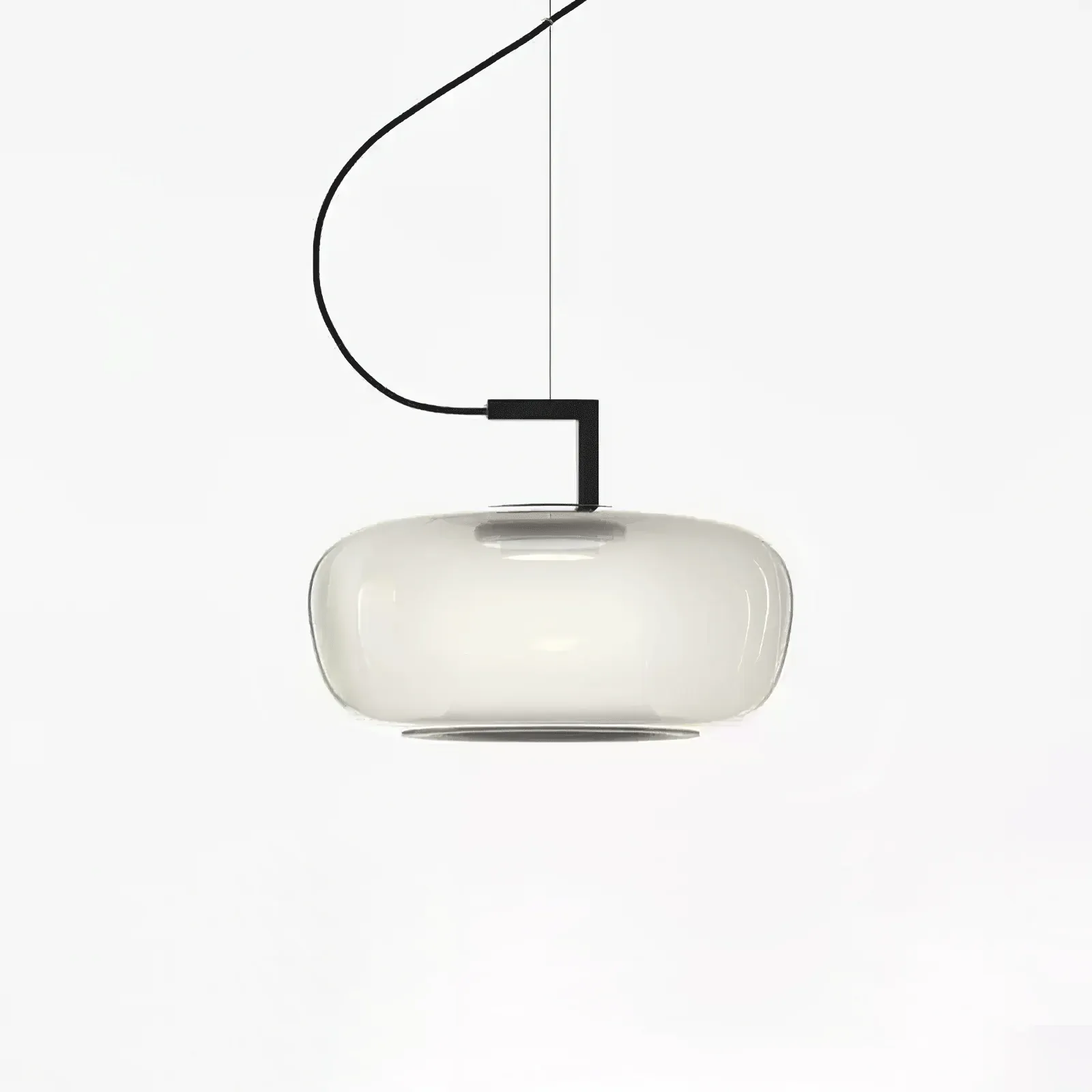 Hailie Modern Round Glass Pendant Light Dining Room Bedroom