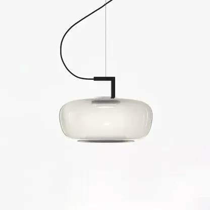Hailie Modern Round Glass Pendant Light Dining Room Bedroom