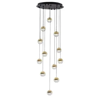 Hailie Modern Gold Metal Acrylic Pendant Light Bedroom Living Room