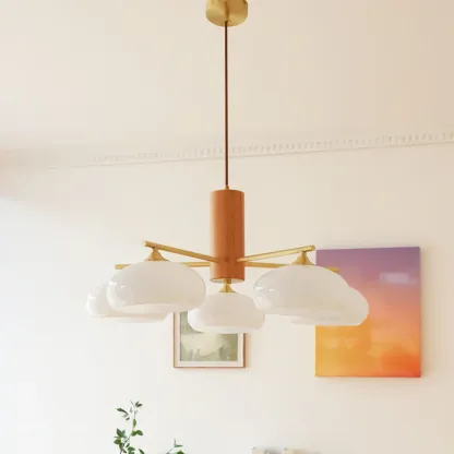 Valentina Modern Metal Glass Elliptical Pendant Light Shades Living Dining Room