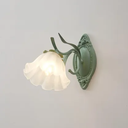 Carins Modern Cottage Flower Metal Wall Light Bedroom Hallway Bathroom