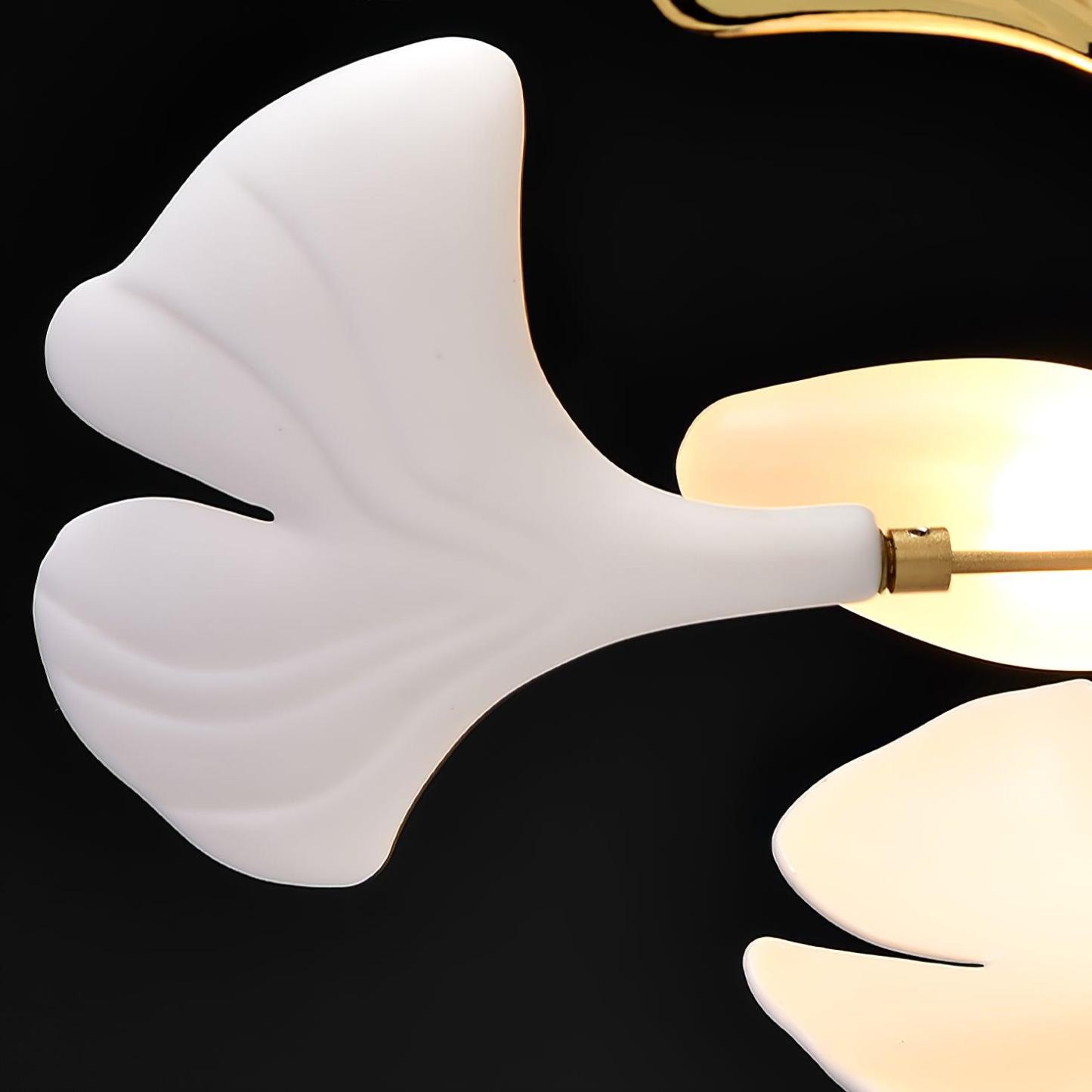 Olivia Design Bellissimo LED Lampade a Sospensione Ginkgo Biloba Oro Metallo Ceramico