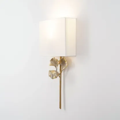 Alessio Vintage Classico Ginkgo Ottone Applique Camera da letto Soggiorno