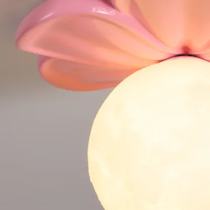Carins Resin Pink Beige Flower Ceiling Lamp Dining Room Bedroom