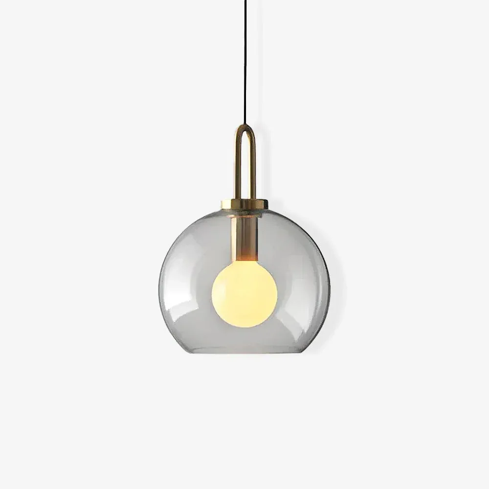 Hailie Modern Round Glass Pendant Light Bedroom Hallway Living Room