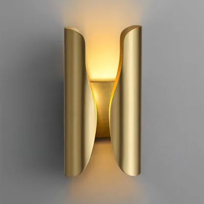 Orr Industrial Brass Metal Wall Lamp Dining Room Bedroom Living Room