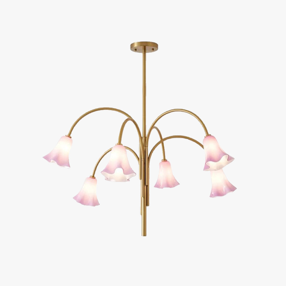 Lily Francese Vintage Lampadari Metallo Vetro Soggiorno Sala da Pranzo