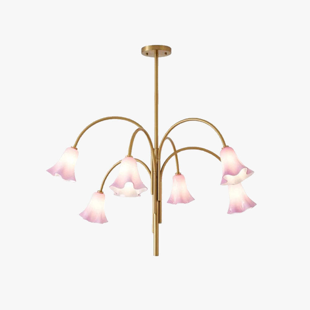 Lily Francese Vintage Lampadari Metallo Vetro Soggiorno Sala da Pranzo