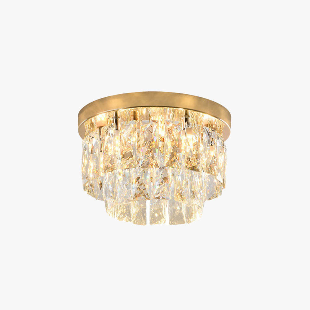 Kristy Lusso LED Metallo Vetro Plafoniera Oro Argento Soggiorno Camera da letto