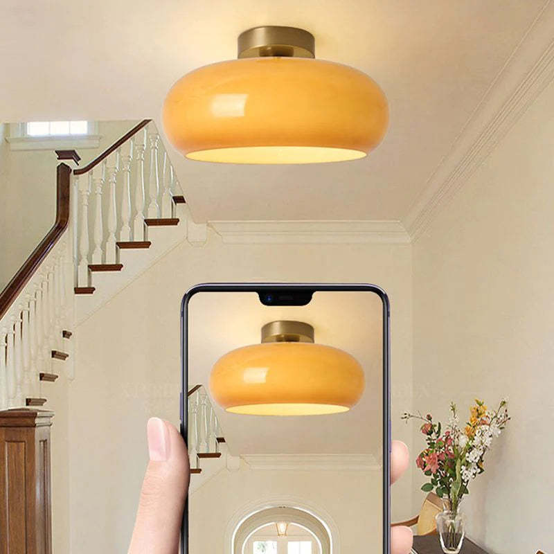 Hailie Moderno Plafoniere Rotonde Metallo/Vetro Soggiorno