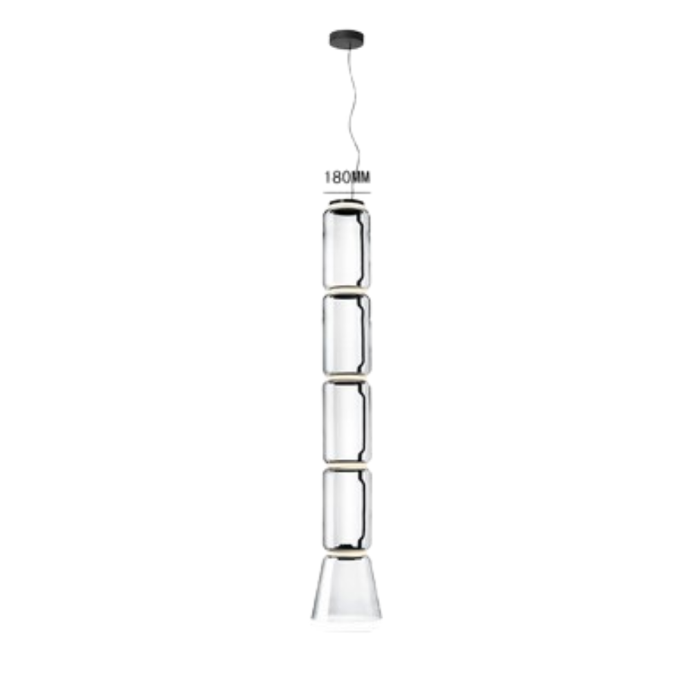 Hailie Minimalista LED Combinazione Lampade a Sospensione Metallo Vetro Nero Soggiorno/Camera da Letto