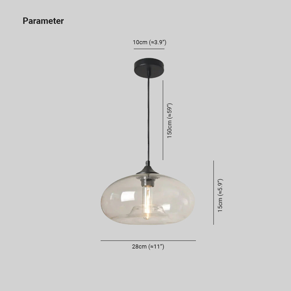Hailie Lampada a Sospensione Vetro 6 Colori Pane Moderna Soggiorno