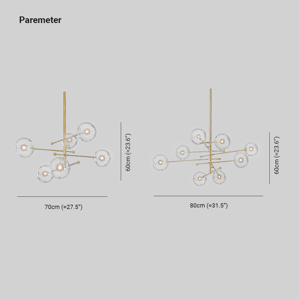 Valentina Oro Bolla Moderne Lampade a Sospensione Metallo/Vetro