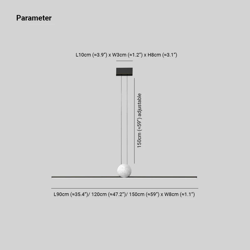 Edge Moderna LED Lampada a Sospensione Metallo/Marmo Quadrato/Rotondo Nero/Bianco