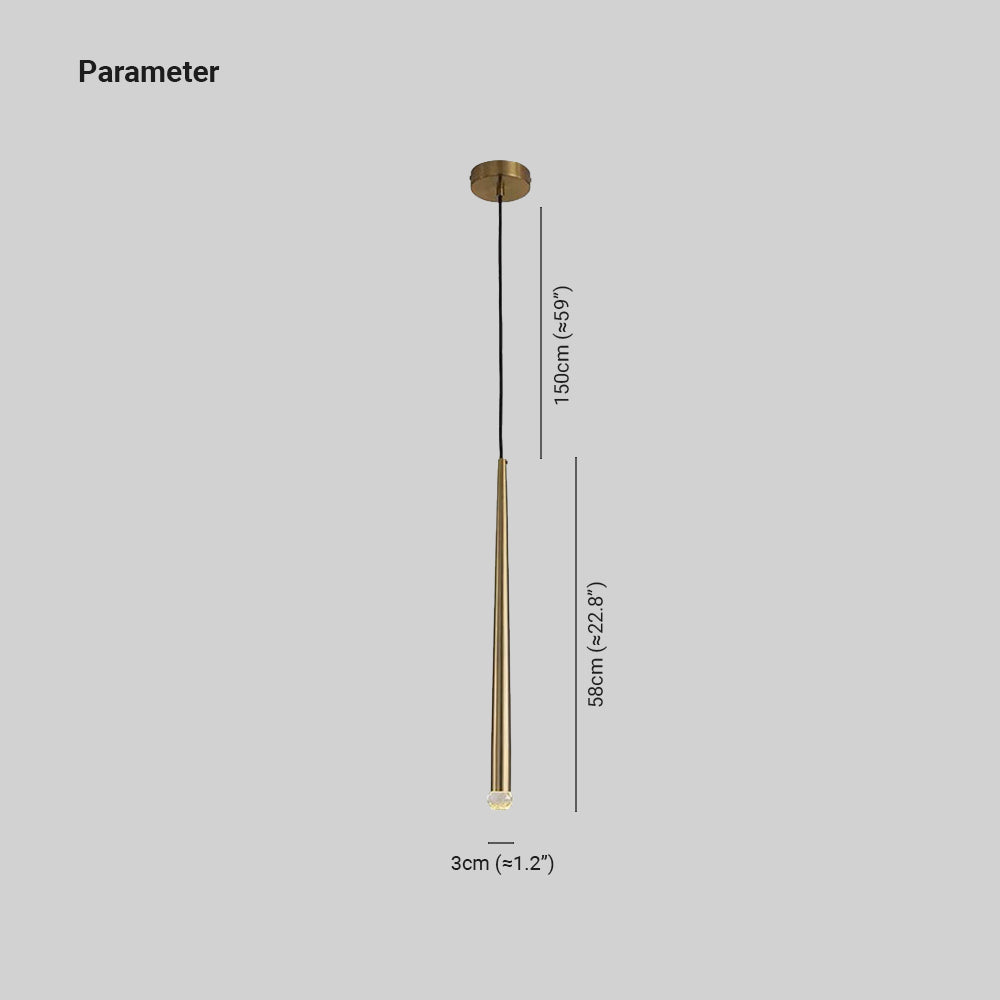 Carr Moderna LED Minimalismo Lampada a Sospensione Metallo Oro Lineare Soggiorno