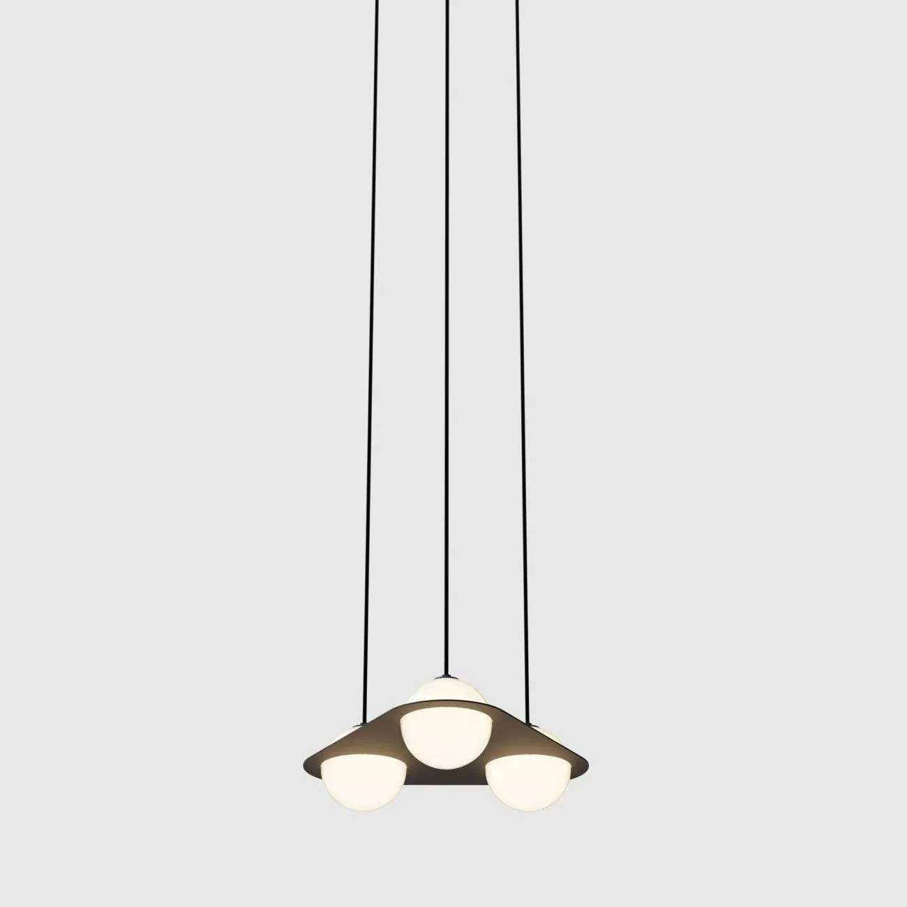 Orr Minimalism Black Metal Glass Pendant Light Bedroom Living Room