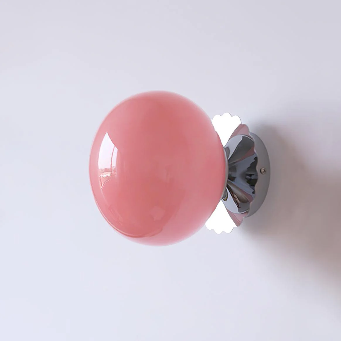 Elif Modern Marshmallow Round Glass Wall Light Shades Bedroom Hallway